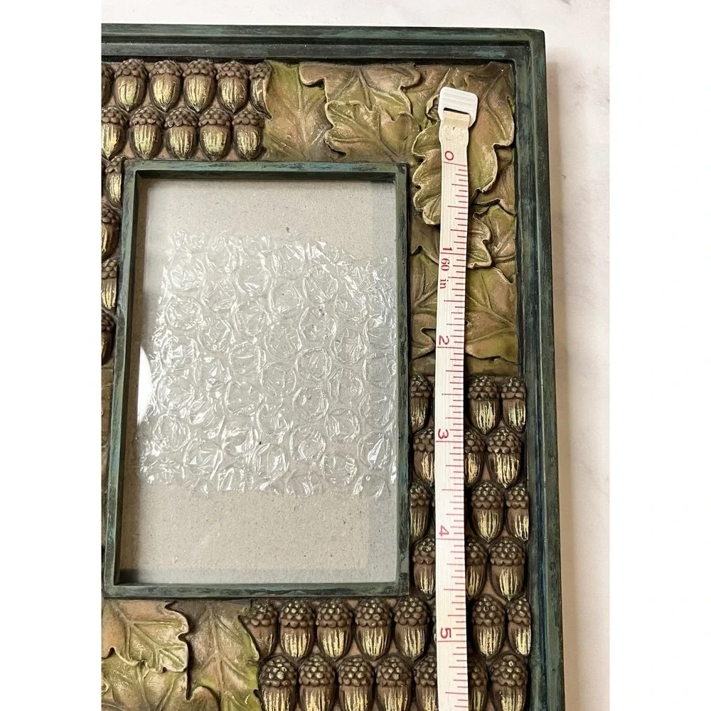 Vintage Parylite Acorn Picture Frame Holds 3.5